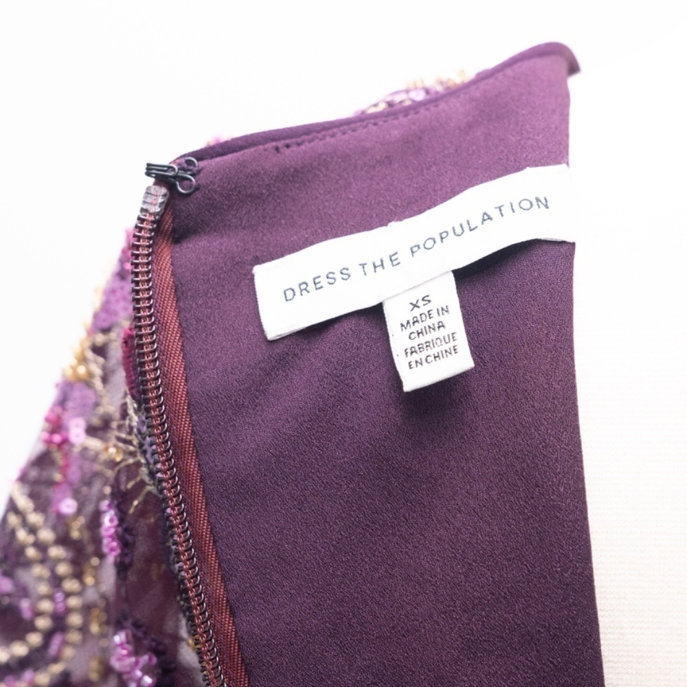 Dress The Population Floral Sequin Embroidery Mini‎ Dress - Picture 4 of 13